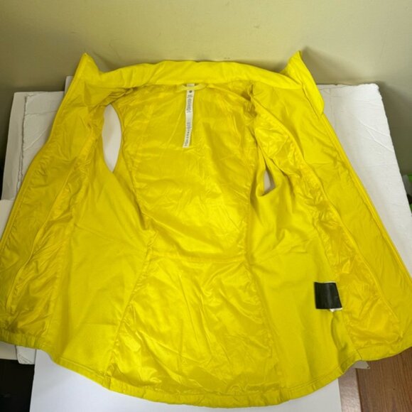 Lululemon Another Mile Vest Water Wind Repellent Stretch Full Zip Pockets Yellow - Picture 6 of 15